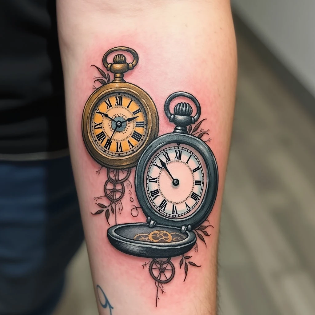 Two Clock Tattoo Ideas: Symbolism, Placement & Designs
