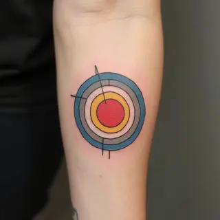 Abstract Circle Tattoo: A Study in Minimalist Design