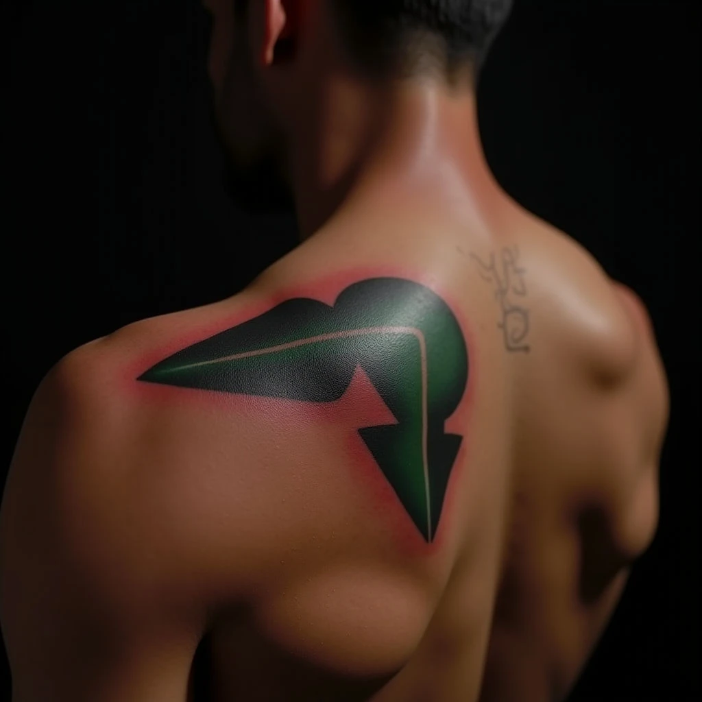 Abstract Shoulder Cover Up Tattoos for Men