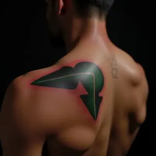Abstract Shoulder Cover Up Tattoos for Men