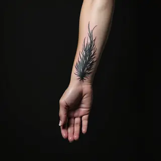 Massive Abstract Finger Tattoos: Bold Blue & Black Designs