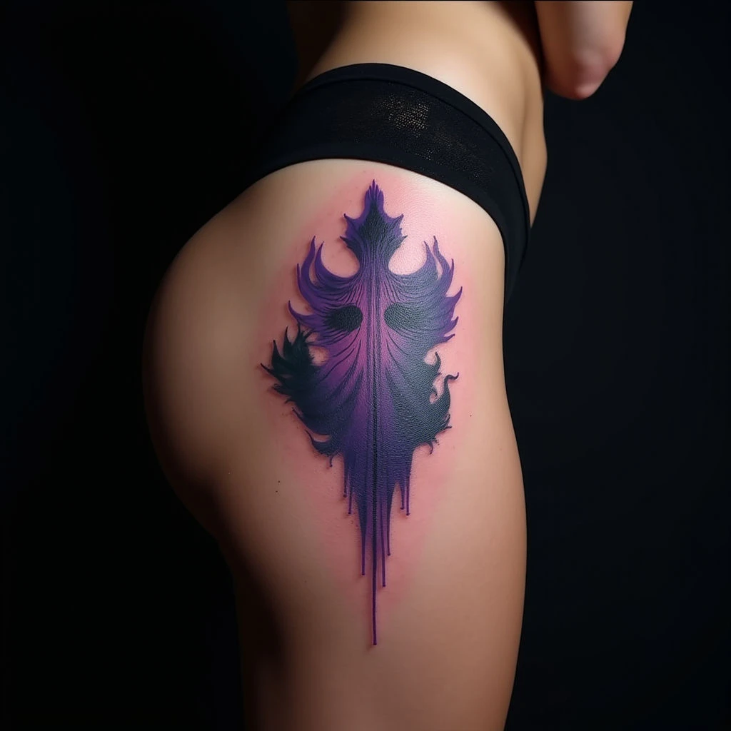 Abstract Thigh Tattoos for Men: Meaningful Designs