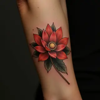 Delicate Floral Tattoos for Women: Americana Style Designs