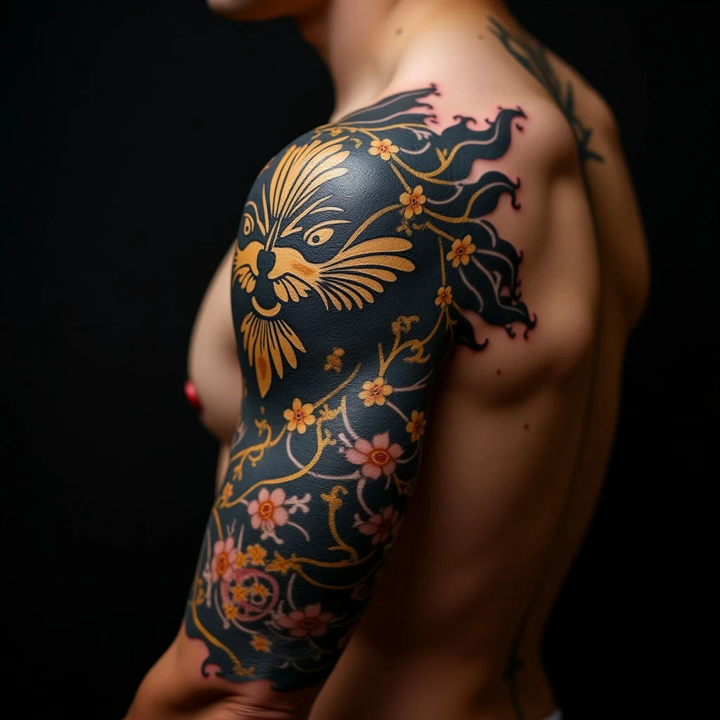 Blue & Gold Americana Tattoos: A Classic Color Palette