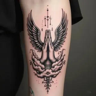 Praying Angel Hand Tattoo: A Symbol of Hope and Healing