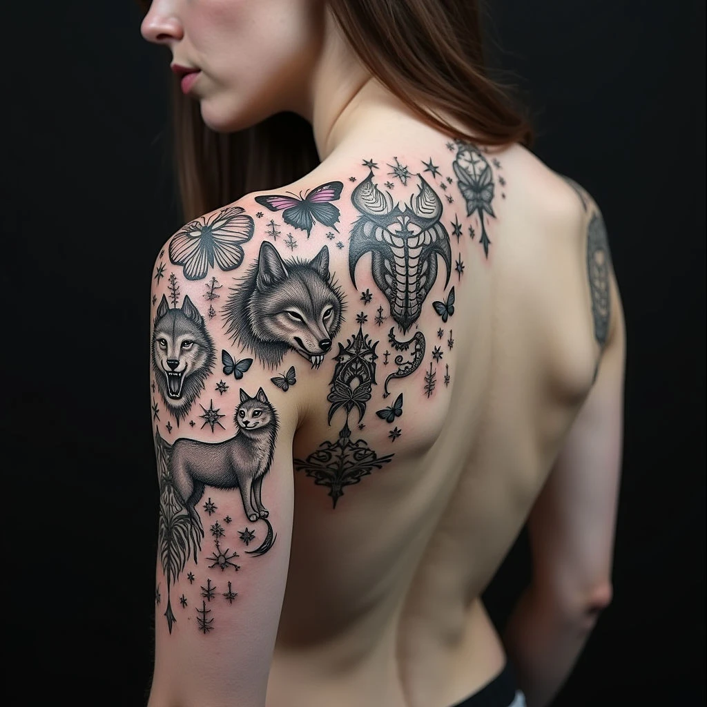 Gothic Animal Tattoo Design Inspiration