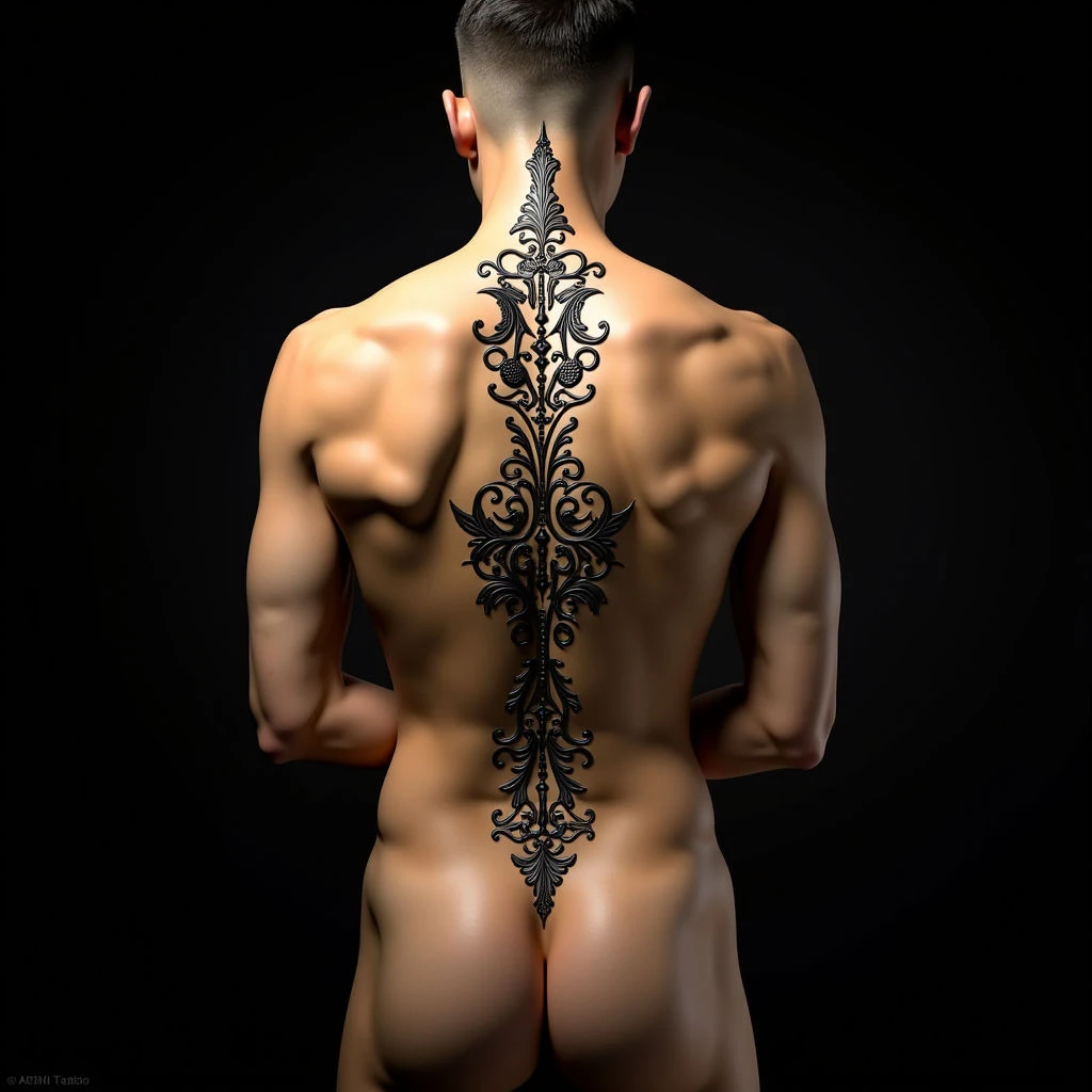 Cute Henna & Biomechanical Spine Tattoos