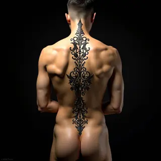 Cute Henna & Biomechanical Spine Tattoos