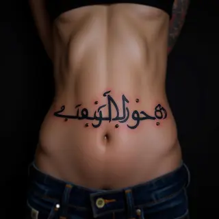 Elegant Arabic Calligraphy Tattoo for Your Ribcage