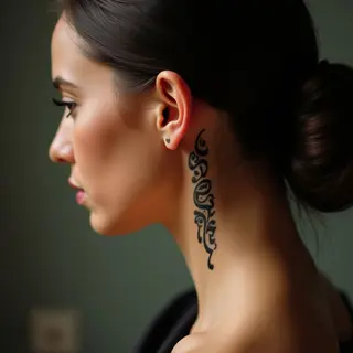 Small Religious Arabic Calligraphy Tattoo for Women