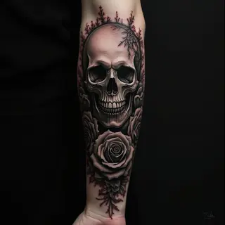 Arm Ditch Tattoo Ideas: Gothic Horror & Macabre Designs