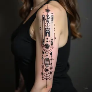 Intricate Abstract Arm Tattoo Design