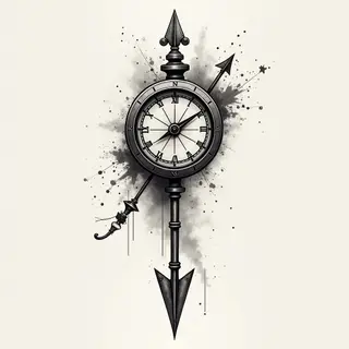 Arrow Compass Clock Tattoo: Meaning & Symbolism Explained