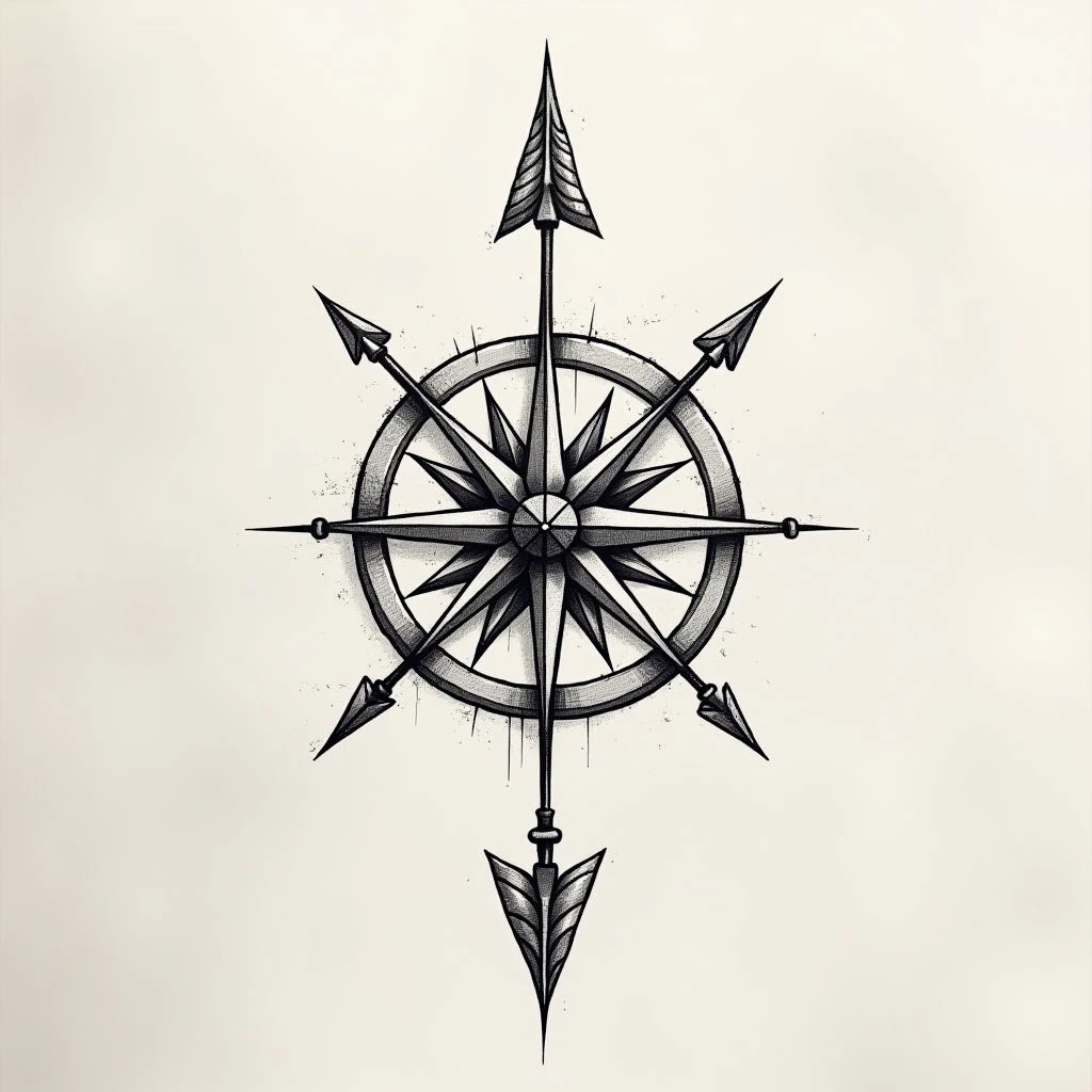 Arrow Compass Tattoo: Meaning & Symbolism for Healing