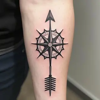 Arrow and Compass Tattoo: A Journey of Purpose & Direction