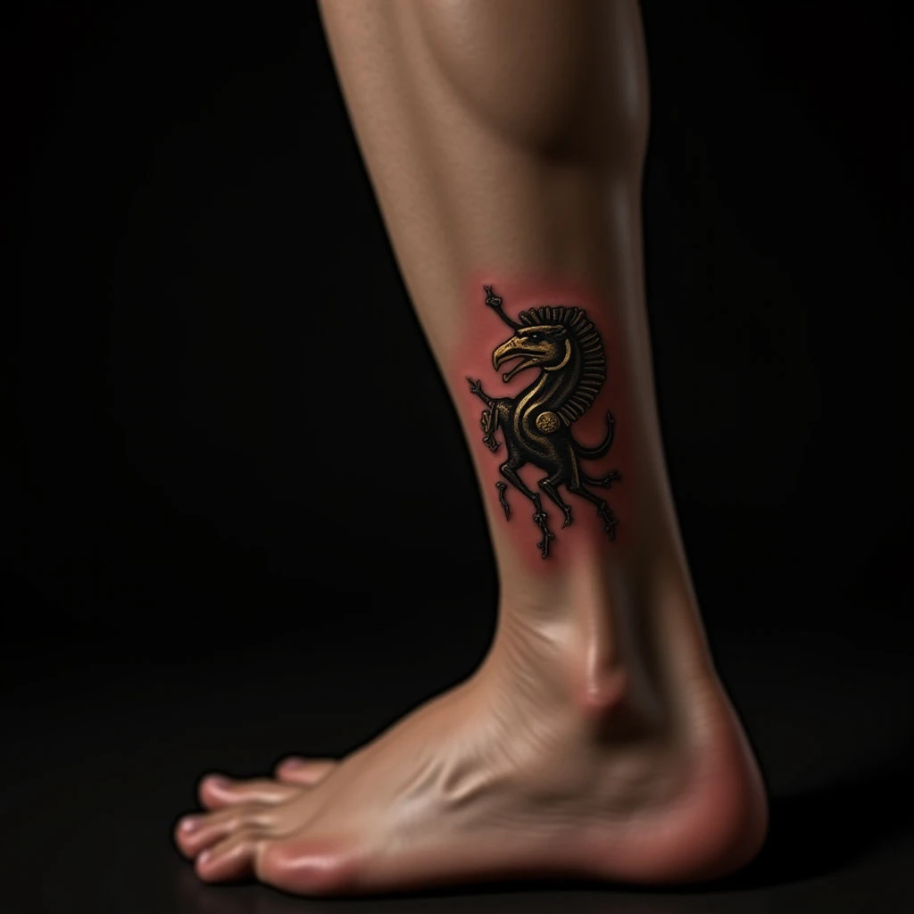 Biomechanical Ankle Tattoo for Dad & Son - Honoring Family Bonds