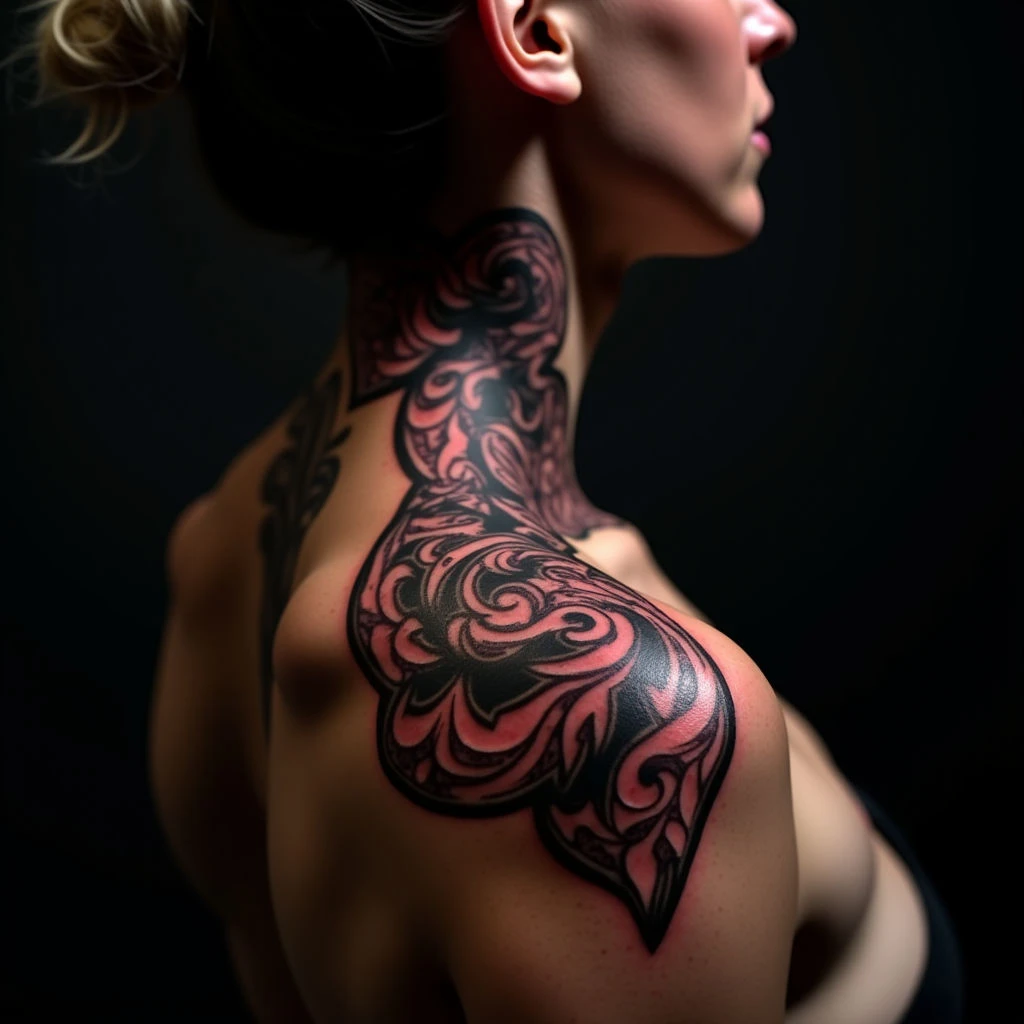 Intense Biomechanical Lettering Tattoos for Men on the Calf