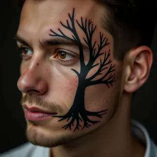 Biomechanical Father & Son Face Tattoos: A Meaningful Bond