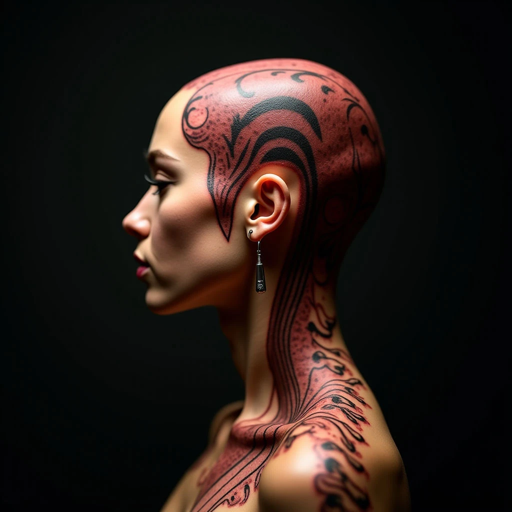 Tiny Biomechanical Head Tattoos: Meaning & Inspiration