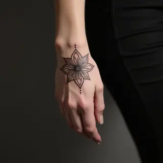 Delicate Linework Hand Tattoos for Women
