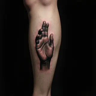 Intense Calf Tattoos for Men: Micro-Realism Black & Grey Designs