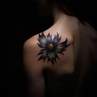 Small Black Shoulder Tattoos for Men: Neo-Traditional Inspiration