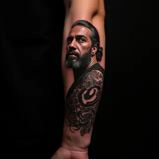 Bold Face Tattoos for Guys: Old School XL Designs