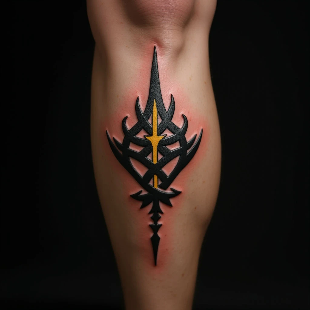 Tiny Tribal Leg Tattoos for Men: Meaningful Designs