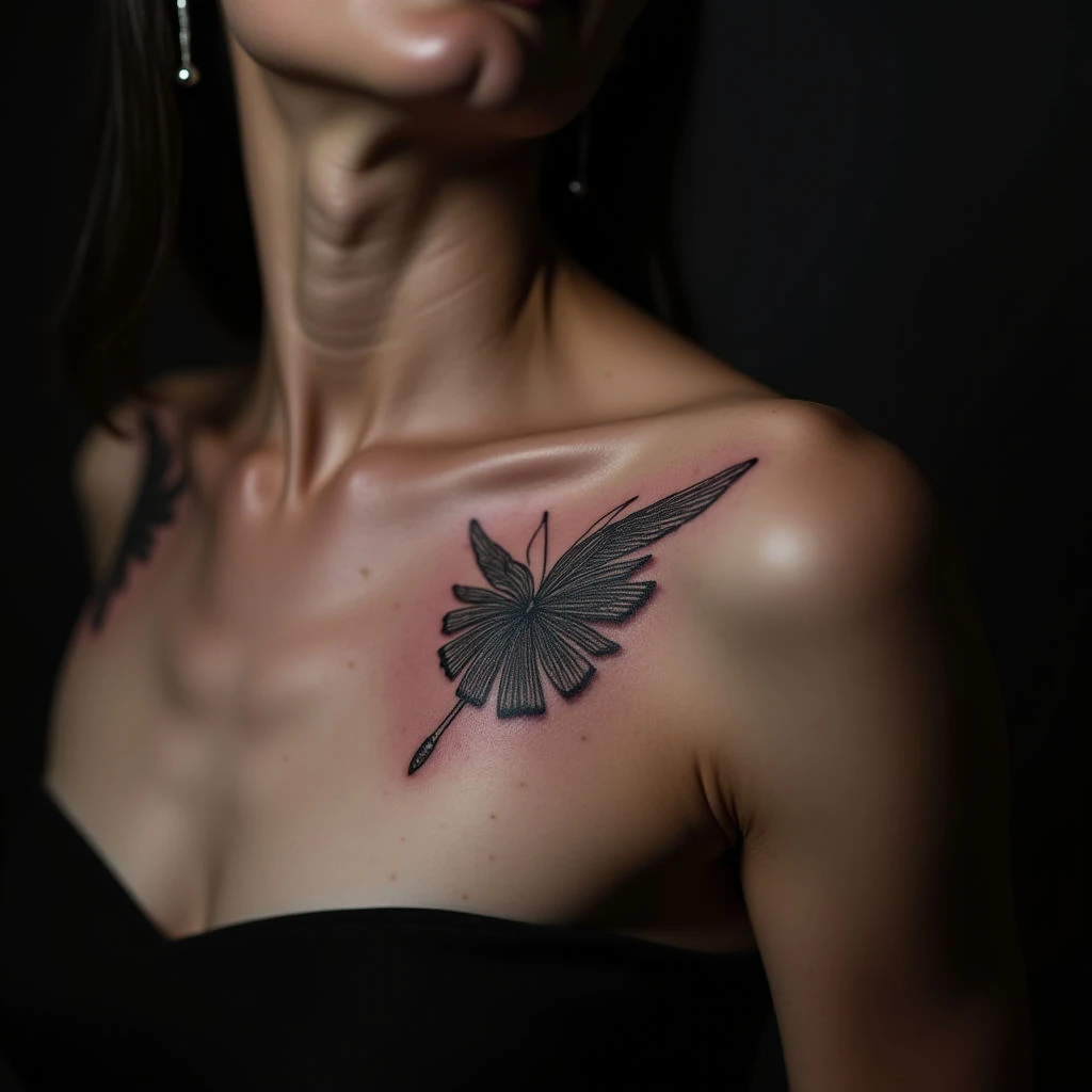 Tiny Tattoos for Women: Delicate Collarbone Designs