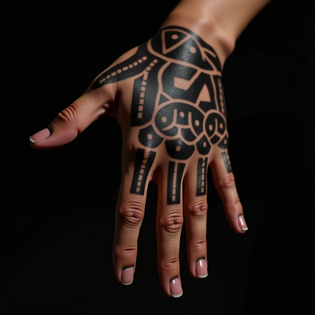 Men's Tribal Head Tattoos: Bold Copper Designs