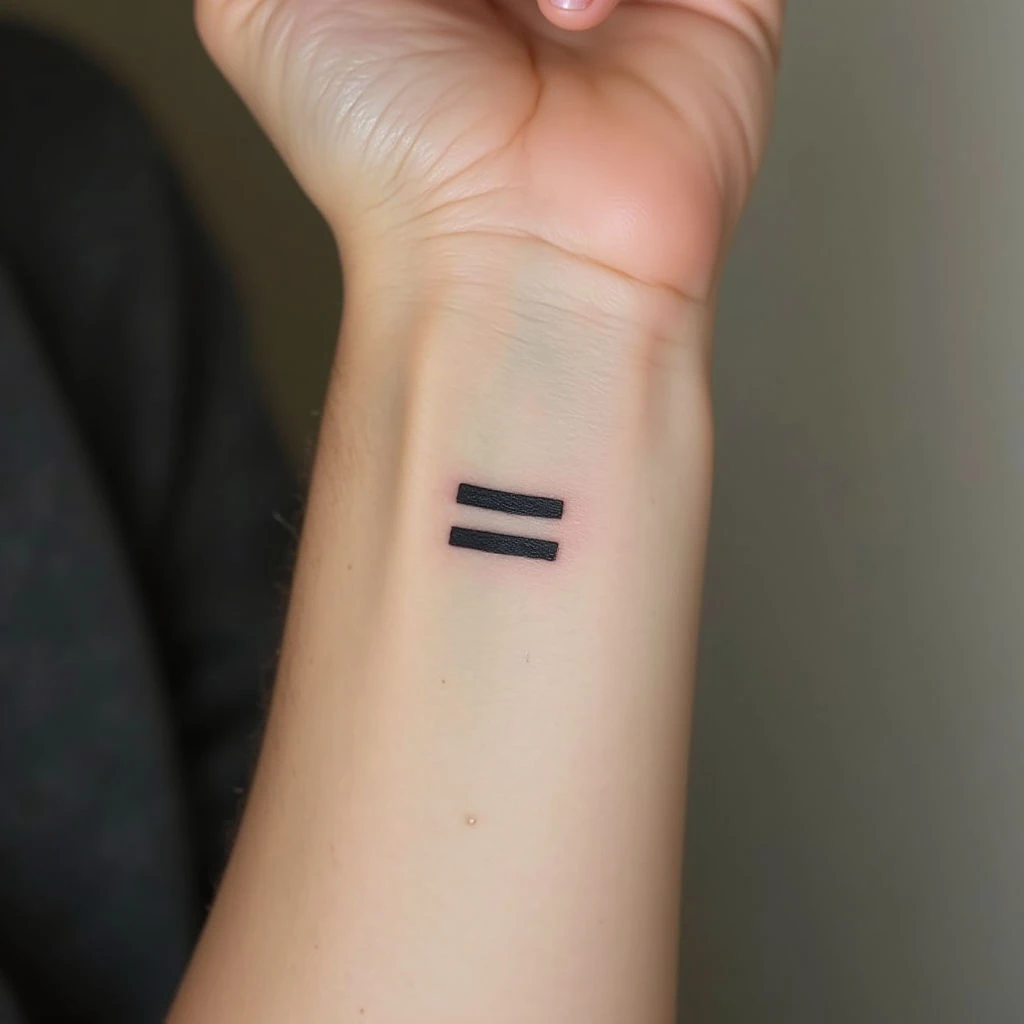 Decoding the Black Equal Sign Tattoo: Meaning & Inspiration