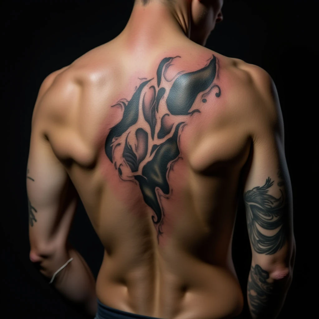 Scar Camouflage Tattoos: Abstract Healing & Black and Grey Artistry