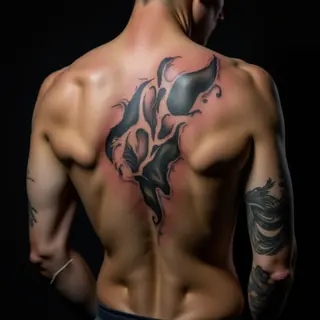 Scar Camouflage Tattoos: Abstract Healing & Black and Grey Artistry