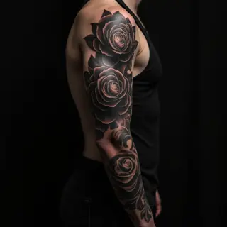 Best Friend Tattoos: Black & Grey Arm Designs for Two