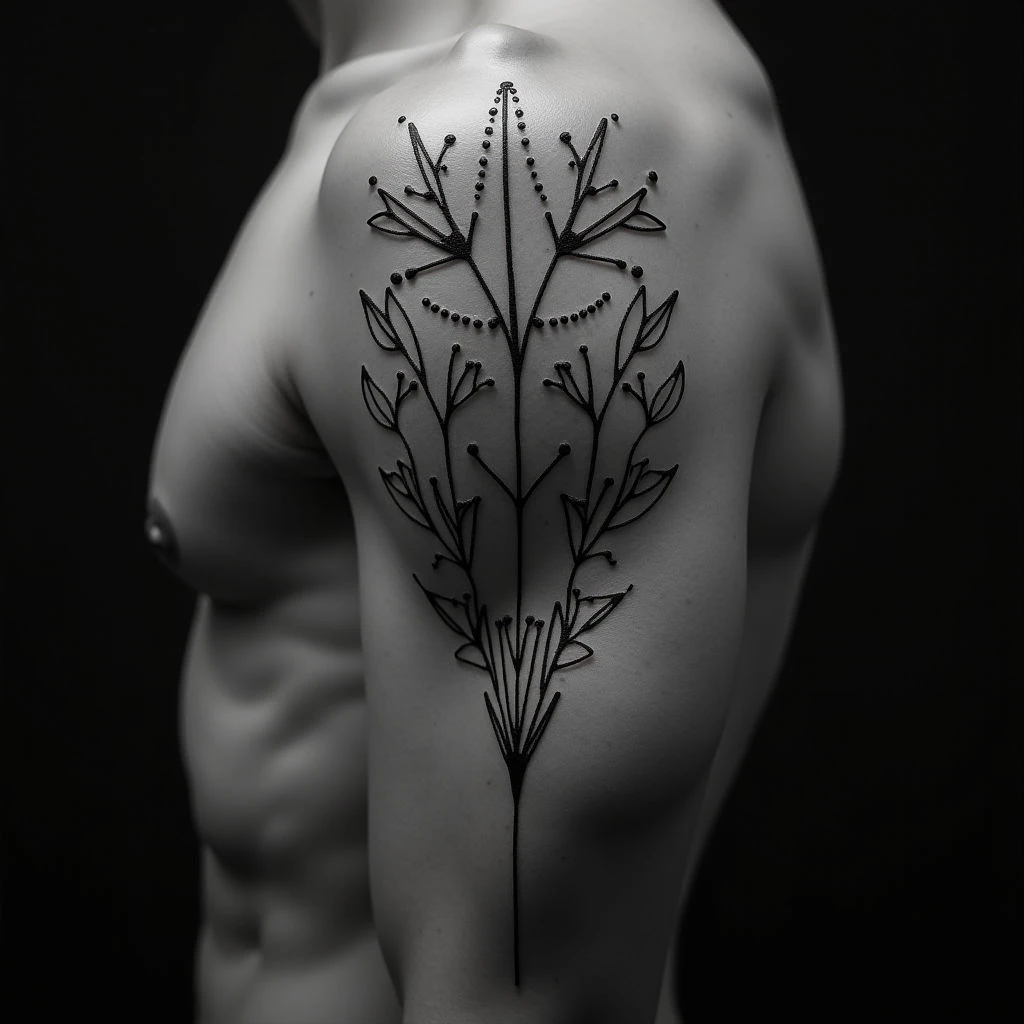 Epic Black and Grey Dotwork Tattoos for Guys (XL)