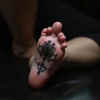 Gothic Baby Feet Tattoos: Black & Grey Inspiration