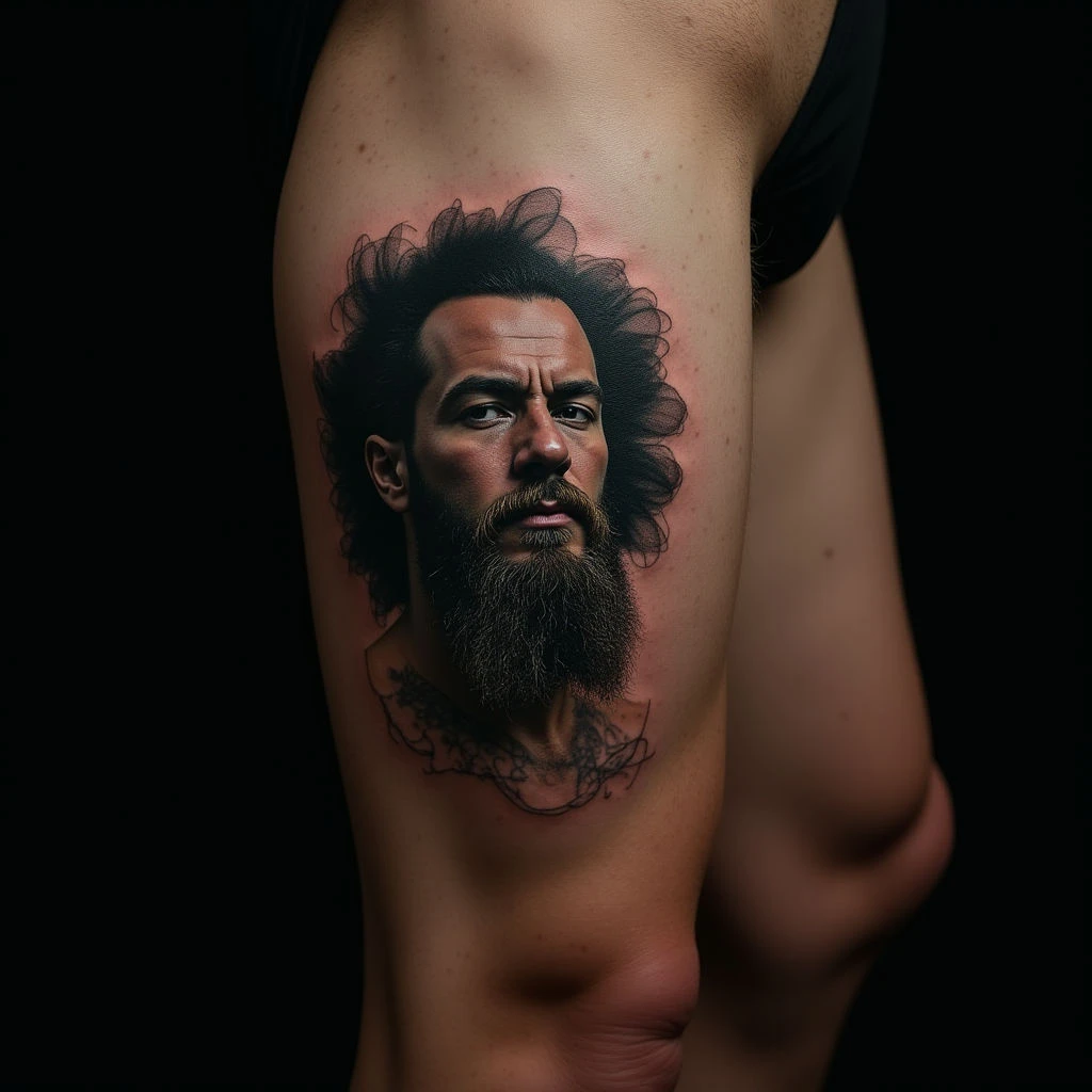 Small Leg Tattoo Cover-Ups: Black & Grey Inspiration