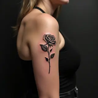 Delicate Gold Rose Tattoos for Ladies - XS Designs
