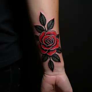 Small Black and Grey Rose Tattoos for Women - Back Piece Inspiration