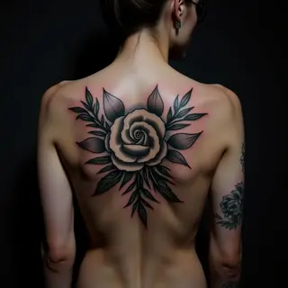 Touching Tribute Tattoos: Black & Grey Shoulder Designs