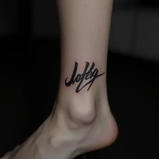 Delicate Calligraphy Ankle Tattoo for Girls - Meaningful Ink