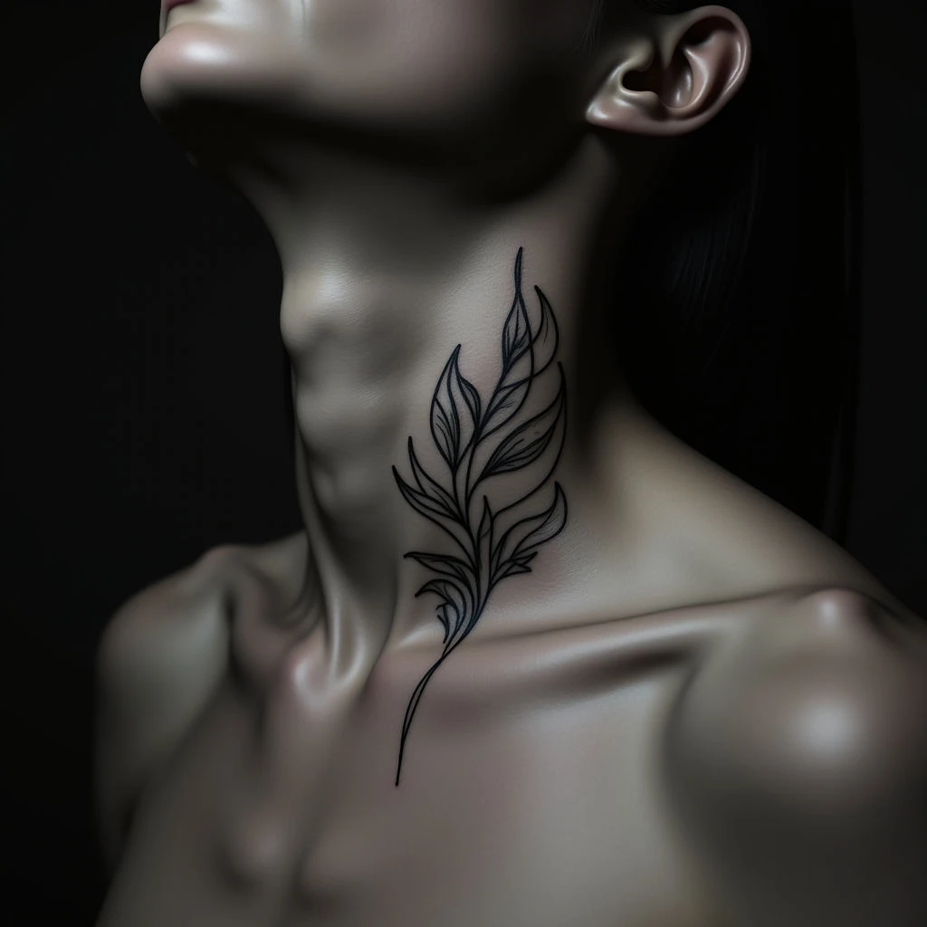 Tiny Neck Tattoos: Linework Inspiration for Subtle Ink