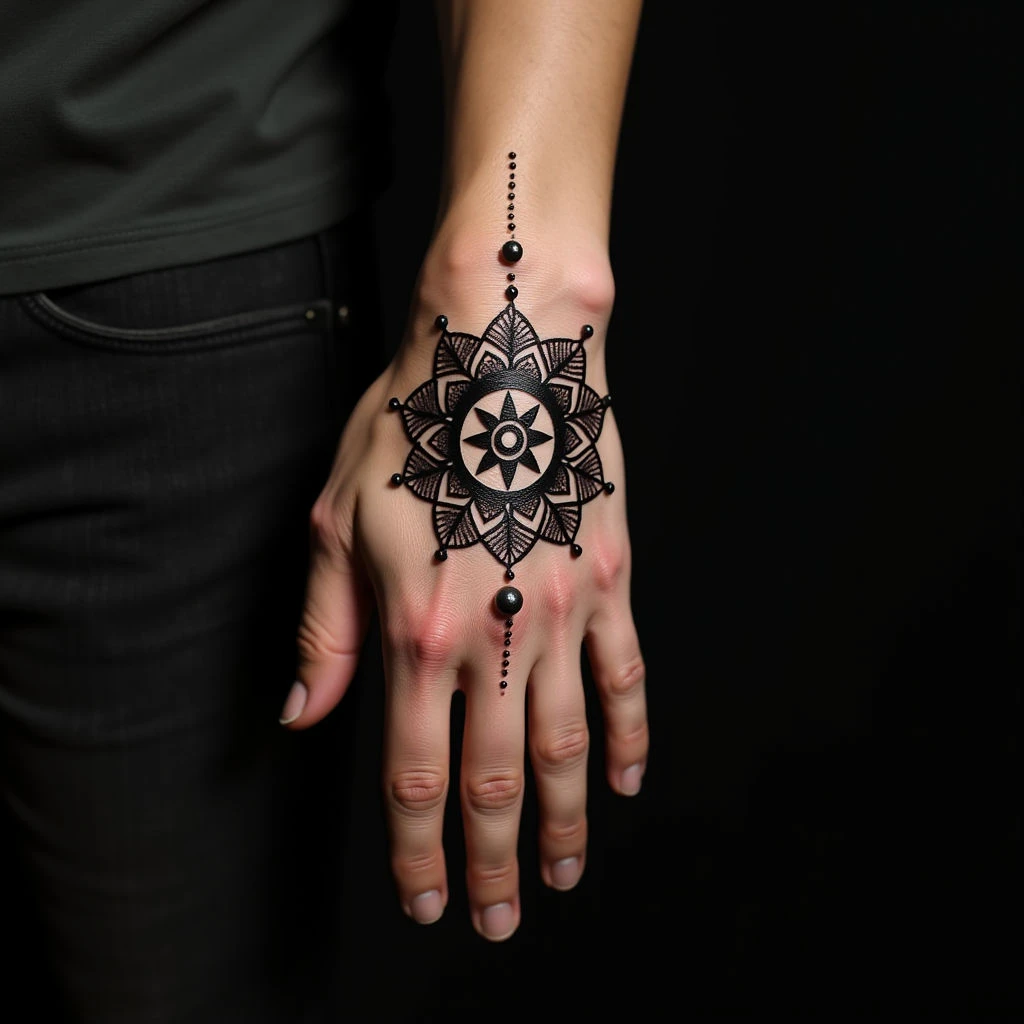 Small Silver Mandala Tattoos for Men - Forearm Inspiration