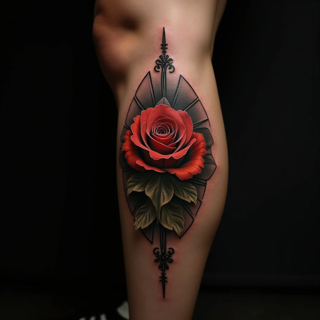 Surreal Navy Tattoos for Your Calf: Small & Bold Designs