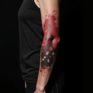 Hidden Arm Tattoos: Trash Polka Designs for Secret Places