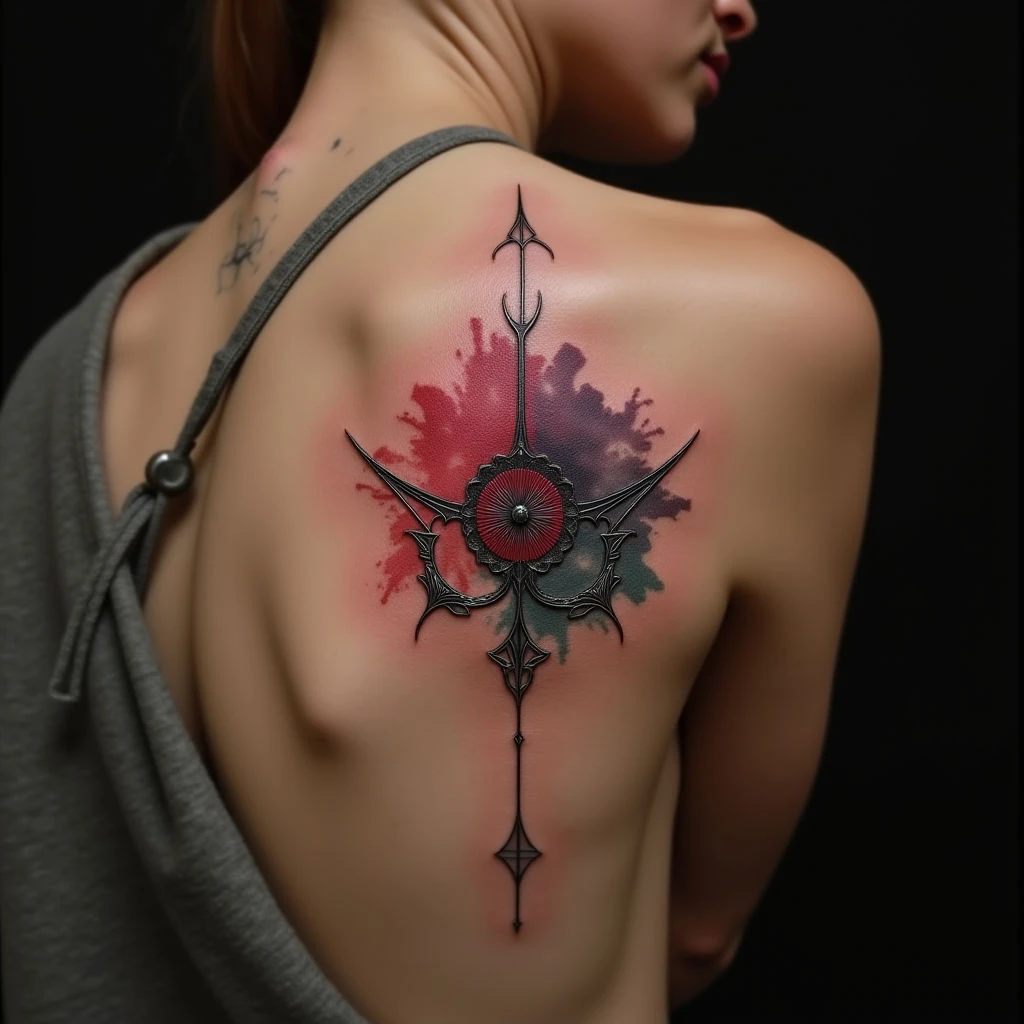 Watercolor Back Tattoos for Women: Small & Colorful Designs