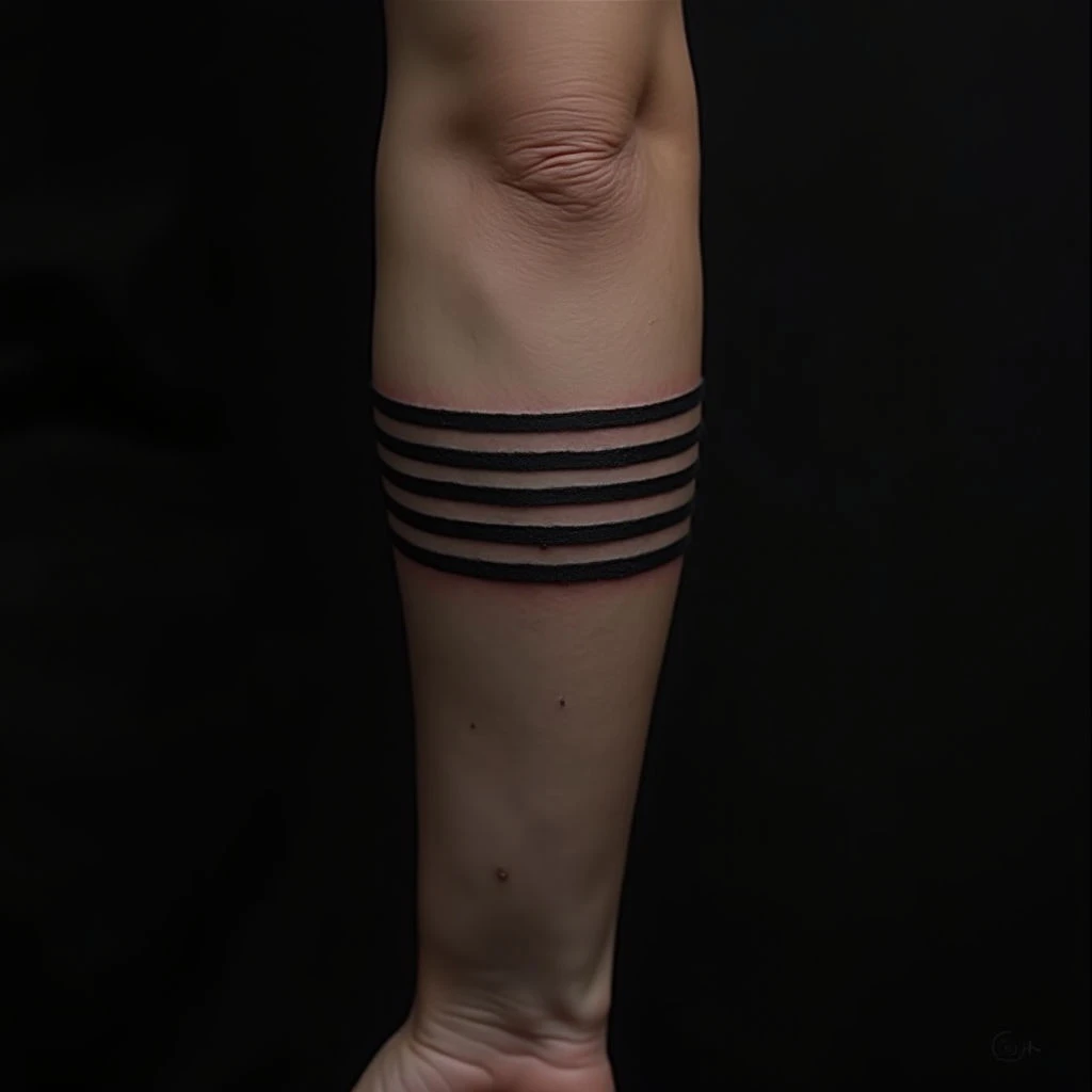 Black Stripe on Arm Tattoo: Meaning, Symbolism & Design Ideas
