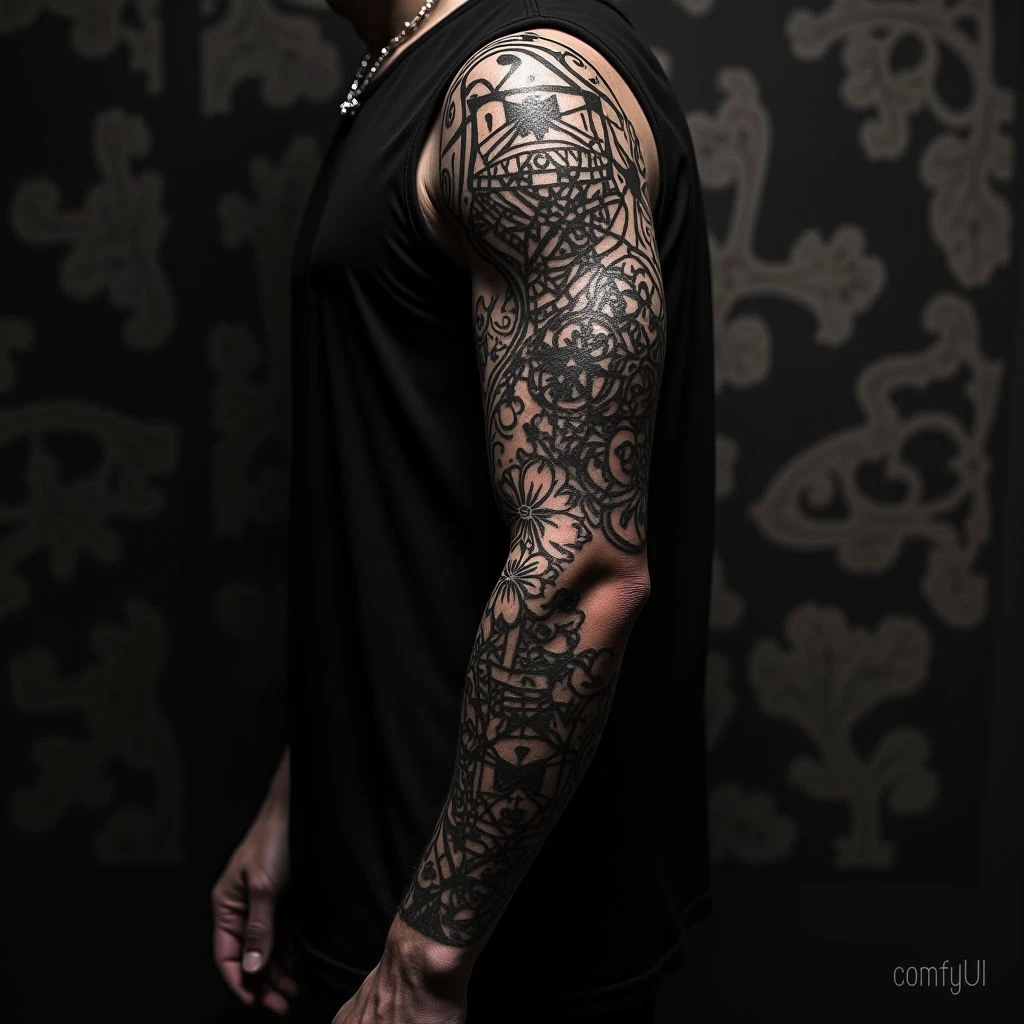 Black Tattoo Sleeve Ideas: A Guide to Darkness & Depth