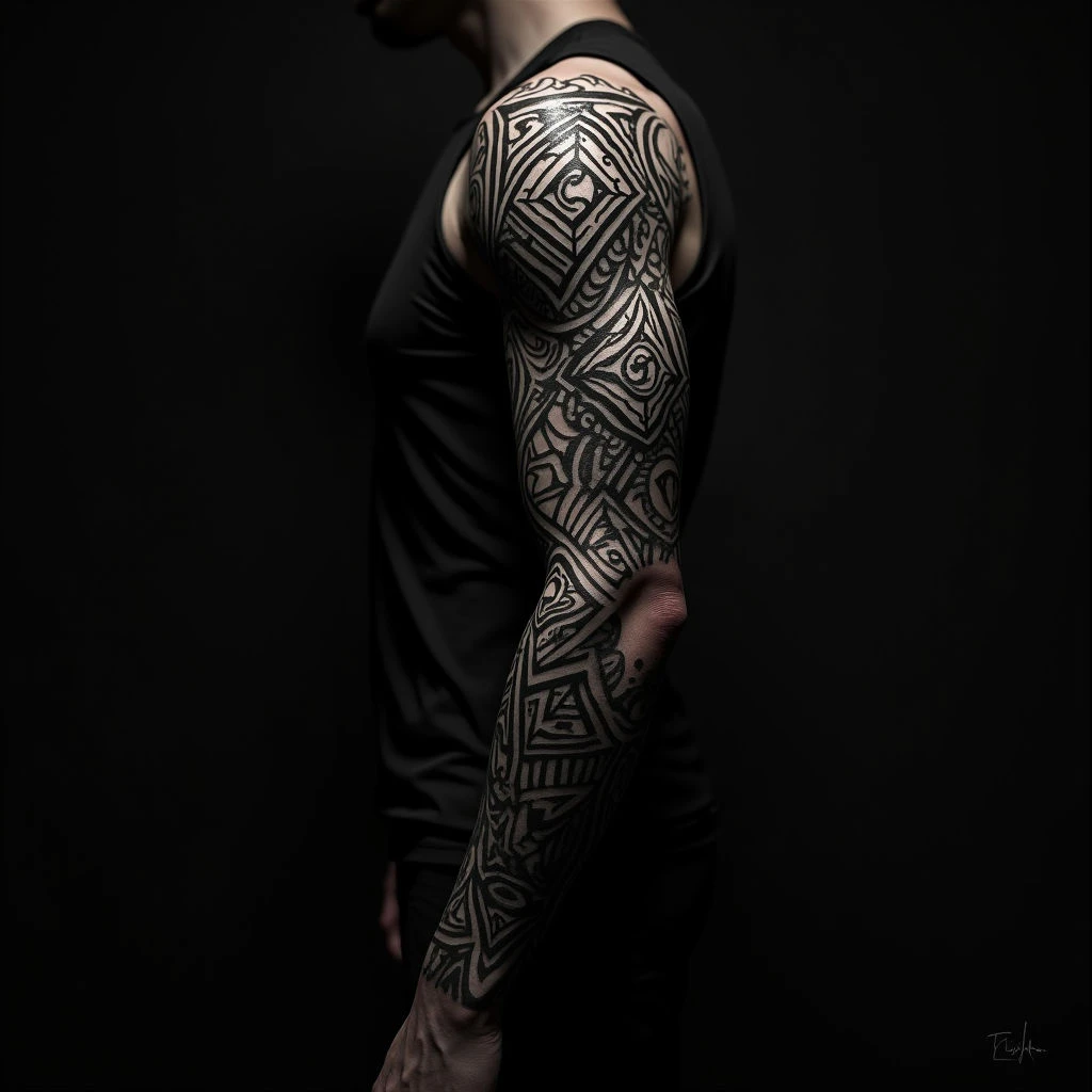 Black Tattoo Sleeve Ideas: A Guide to Dark & Meaningful Designs