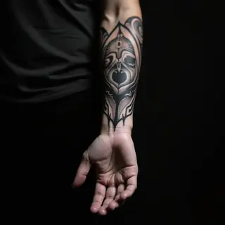 Gothic Blackwork Forearm Tattoos for Men: Bold & Meaningful Designs